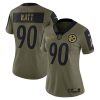 NFL Women's Pittsburgh Steelers T.J. Watt Nike Olive 2021 Salute To Service Limited Player Jersey