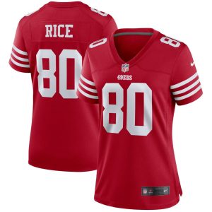 NFL Women's San Francisco 49ers Jerry Rice Nike Scarlet Retired Player Game Jersey
