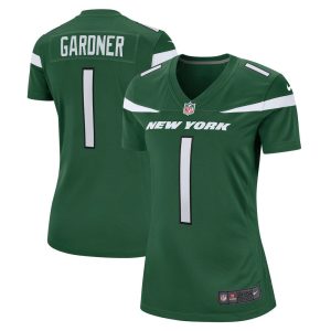 NFL Women's New York Jets Ahmad Sauce Gardner Nike Gotham Green 2022 NFL Draft First Round Pick Game Jersey