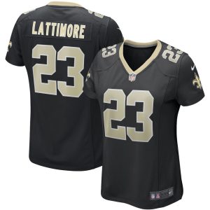NFL Women's Nike Marshon Lattimore Black New Orleans Saints Game Jersey