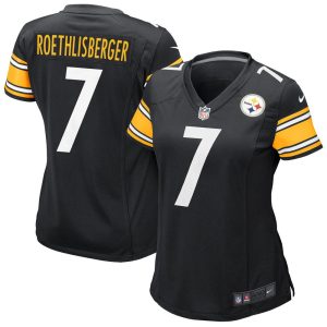 NFL Women's Pittsburgh Steelers Ben Roethlisberger Nike Black Team Game Jersey