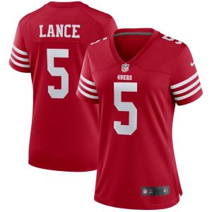 NFL Women's San Francisco 49ers Trey Lance Nike Scarlet Team Player Game Jersey