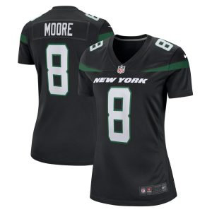 NFL Women's New York Jets Elijah Moore Nike Stealth Black Game Jersey