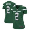NFL Women's New York Jets Zach Wilson Nike Gotham Green 2021 NFL Draft First Round Pick Game Jersey