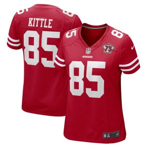 NFL Women's San Francisco 49ers George Kittle Nike Scarlet 75th Anniversary Game Player Jersey