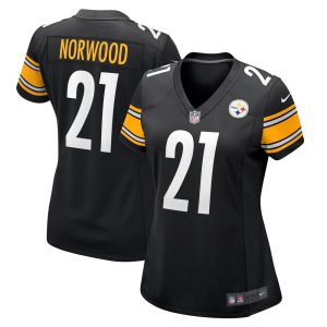 NFL Women's Pittsburgh Steelers Tre Norwood Nike Black Game Jersey