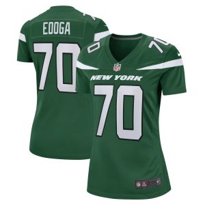 NFL Women's New York Jets Chuma Edoga Nike Gotham Green Game Player Jersey