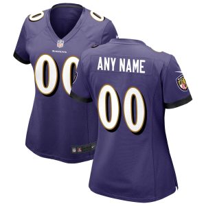 NFL Women's Nike Purple Baltimore Ravens Custom Game Jersey