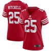 NFL Women's San Francisco 49ers Elijah Mitchell Nike Scarlet Team Player Game Jersey